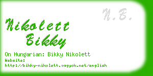 nikolett bikky business card